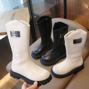 Botas de Invierno para Niñas, Estilo Princesa, Color Sólido, con Etiqueta en Inglés - Product Image 3