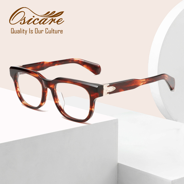 Luxury Thicker Heavy Acetate Glasses Spectacle High Quality End Men Classic Eyewear Oversized Designer Vintage Optical Frames