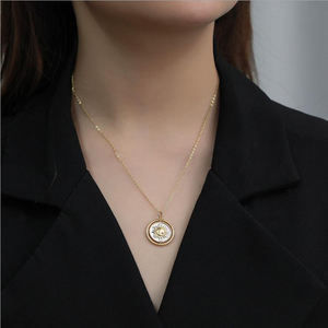 Collar con colgante de sol y luna de doble cara chapado en oro y plata 2021, joyería de diseño a la moda, 925 - Product Image 5