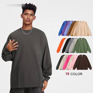 Camisas de Manga Larga AK-128 al por Mayor, 260g, Talla Grande para Hombre, 100% Algodón, Lisas, con Logotipo Personalizado, Alta Calidad - Product Image 1