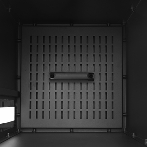 Scatola Pellet con ruote e tappo serbatoio rivestimento nero scatola di stoccaggio in acciaio per Pellet di legno - Product Image 5
