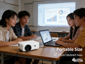 Projecteur diapositives pour l'éducation scolaire - Projecteur de plafond pour l'enseignement en classe et les présentations 4K WiFi 6 - Product Image 2