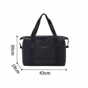 กระเป๋าเดินทางแบบพับได้ขนาดใหญ่ น้ำหนักเบา ผลิตจากหนังเคลือบ PU พร้อมฟิล์มหนังอ็อกซ์ฟอร์ด สำหรับใส่เสื้อผ้าและของใช้ส่วนตัว  พร้อมโลโก้แบบกำหนดเองรุ่นใหม่ - Product Image 2