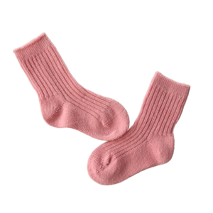 <b>Women</b> Ribbed Crew <b>Socks</b> Solid Color Knitted Cotton Breathable Daily Wear Regular Style High Quality Custom Logo - Product Image 1
