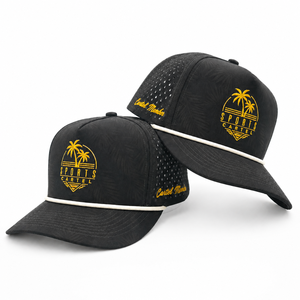 Embroidery Logo Golf <b>Hat</b> Five Panel Custom OEM Low MOQ High Quality Snapback Adjustable Strap Quick Dry Durable Men - Product Image 1