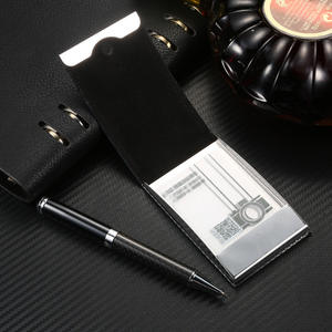 Porte-cartes et stylo de visite en cuir PU, ensemble haut de gamme, cadeau d'affaires, souvenir à la mode - Product Image 5