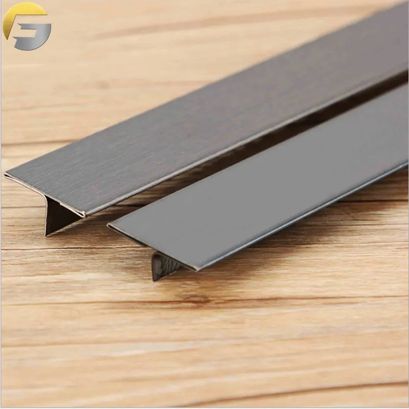 ZE0788 Free Sample 0.6mm Thickness Stainless Steel T Shaped Tile Trim For India