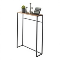 Table console en fer avec plateau en métal, moderne, multifonctionnelle, à plusieurs niveaux, avec rangement, hauteur réglable, montage facile, pour salon