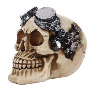 <span class=keywords><strong>Horreur</strong></span> pour statue de tête de crâne SKB02 nouveau style artisanat en résine pour cadeau de fête d'halloween - Product Image 6