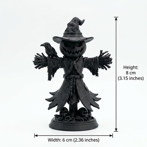 Statua di Spaventapasseri a Forma di Zucca, Decorazione Gotica per Halloween, Ornamento per Scrivania e Scaffali, Stampato in 3D - Product Image 2