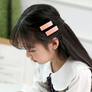 6 unids/set estilo coreano Polka Dot Check patrón Pinzas Para Cabello chica resina pinzas para el cabello accesorios mujeres lindas horquillas niños - Product Image 2