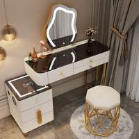 Vente chaude chambre intelligente commode multifonctionnelle table de maquillage à chargement sans fil rétractable intégrée