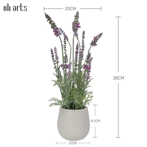 OH ARTS Ingrosso Piccole Lavande Artificiali in <span class=keywords><strong>Vaso</strong></span> <span class=keywords><strong>Fiori</strong></span> di Lavanda in <span class=keywords><strong>Vaso</strong></span> per Decorazioni Domestiche Interne ed Esterne - Product Image 6