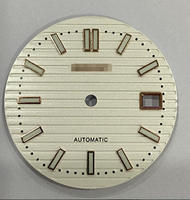 Cadran en acier inoxydable de 28.5mm pour mouvements mécaniques NH35/36 fort vert lumineux pour pièces de montre Nautilus Mod