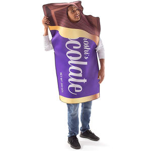 Dewasa uniseks cangkir selai kacang dan coklat Bar kostum pasangan permen lucu pakaian maskot Halloween untuk Purim - Product Image 4