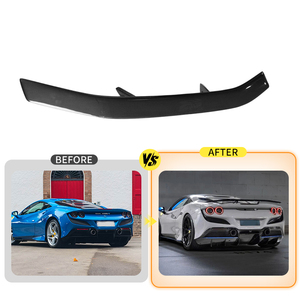 Aile arrière de voiture en fibre de carbone sèche style Novi pour Ferrari F8, spoiler arrière, accessoires de voiture, pièces automobiles - Product Image 1