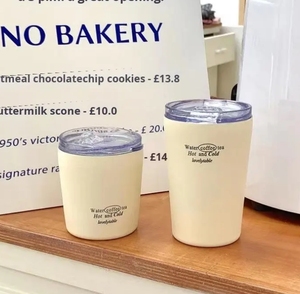 Tazza da Caffè da 8oz e 12oz con Coperchio, Tazza da Caffè Termica <span class=keywords><strong>a</strong></span> <span class=keywords><strong>Doppia</strong></span> <span class=keywords><strong>Parete</strong></span> in Acciaio Inossidabile, Bicchieri Termici per Tè - Product Image 1