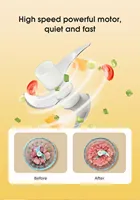 Mixeur alimentaire en gros avec lame en acier inoxydable / Robot culinaire USB / Hachoir multifonction personnalisé pour fruits et ail