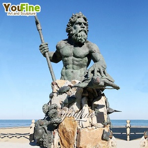 Tamanho personalizado Mitológica Sea God Escultura Fundido <span class=keywords><strong>Bronze</strong></span> Estátua Netuno - Product Image 5