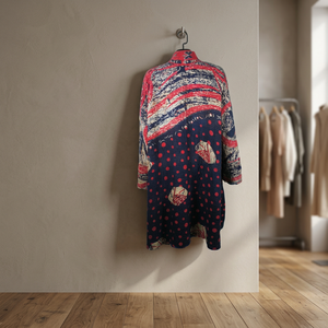 Chaqueta tipo Kimono Reversible de algodón Kantha para mujer - Product Image 2