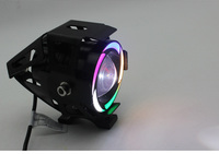 Phare universel de Moto LED U7 lumières de Moto colorées pour scooter Moto antibrouillard Angel Devil eyes LED clignotant externe