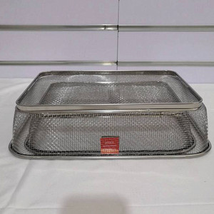 Stainless Steel Mesh <b>Basket</b> Rectangle 0 1L <b>Storage</b> Fruit <b>Basket</b> Household Commercial Use - Product Image 3