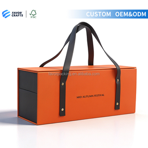 FAVORCRAFTS Caja de Regalo Rígida de Lujo <span class=keywords><strong>para</strong></span> Vino, Plegable, Magnética, con Logotipo Personalizado, Reciclable, con Asa de Satén, <span class=keywords><strong>para</strong></span> Alimentos y <span class=keywords><strong>Cumpleaños</strong></span> - Product Image 1