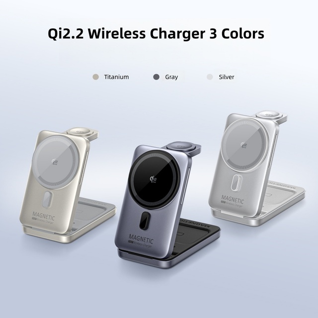 Hot Sale Q I2.2 25W Wireless Charger Portable Foldable Charger Station with Magnetic Fast Charging for Phone 17 16 Devices Watch