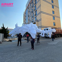 Yantai Airart — costume de carnaval géant, serpent vert gonflable, dragon, marionnette de marche