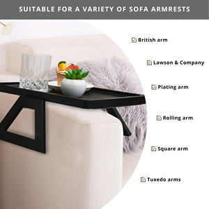Modern Style Bamboo Arm Tray <strong>Foldable</strong> Side <strong>Couch</strong> <strong>Table</strong> for Eating Drinking Snacks Wooden Living Room Furniture for Home Use - Product Image 5