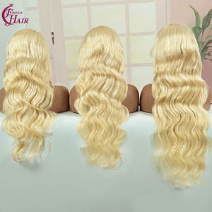 FH Venta al por mayor 13X6 613 Rubio Onda del cuerpo Pelucas de cabello humano crudo 180% Densidad Prearrancado Cabello peruano brasileño HD Pelucas frontales de encaje - Product Image 5