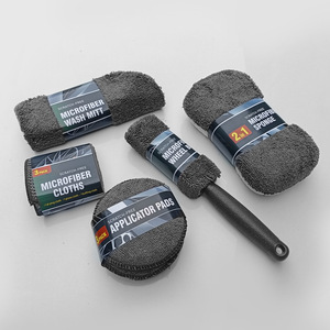 Kit de lavage de voiture en microfibre, ensemble de 9 pièces, outils de nettoyage sans rayures pour le detailing et l'entretien des véhicules - Product Image 4