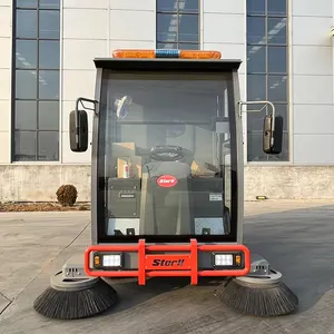 ST20 Ride On Electric Road Sweeping Cleaning Machine Industrial Street Sweeper Car