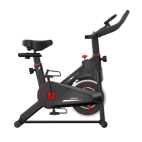 Vélo de spinning silencieux à contrôle magnétique en acier, équipement de fitness multi-ajustable pour la maison et l'intérieur