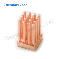Dissipateur de chaleur à ailettes en cuivre de précision 60*60mm par les fabricants de sources pour le refroidissement CPU GPU de l'ordinateur