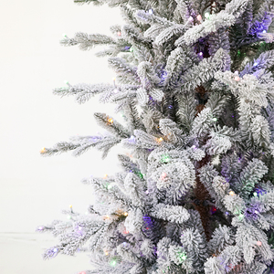 Sapin de Noël artificiel pré-éclairé de qualité supérieure avec texture de neige moelleuse, sapin de Noël floqué de neige pour la décoration de fête festive - Product Image 4