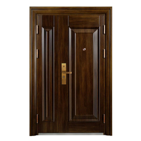 Porte d'entrée extérieure d'usine, porte de sécurité en acier, porte de sécurité moderne à double battant