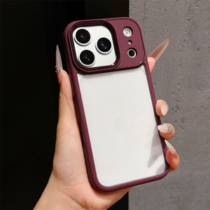 Funda Protectora para Teléfono con Marco Mate de TPU Transparente y Anti-Golpes para iPhone 18 Pro Max 17 16 15 14 - Product Image 1