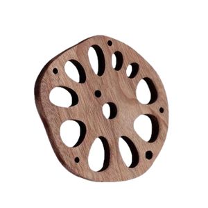 Creative Round Walnut Coaster Customize Drink Cup Coaster Restaurant Kitchen Round <b>Wooden</b> Coasters Hot Pads <b>Trivets</b> - Product Image 4