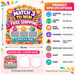 Tarjeta Rasca y Gana con Impresión Digital a Color, Logotipo Personalizado, Precio de Fábrica, Juego de Seguridad con Premios Emocionantes - Product Image 4