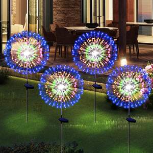 Vente en gros : Guirlande lumineuse solaire étanche 200 LED en forme d'étoile, lumières féeriques de Noël, fil de cuivre, motif pissenlit pour jardin - Product Image 2