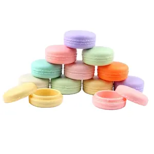 Macaron Cosmetic Jar RUIPACK OEM Custom Candy Color Macarons Empty Cosmetic Containers Lipstick Lip Balm Holder DIY Sub-bottling Cream Jars