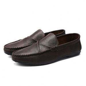 Mocasines para Hombre, Primavera Verano, Zapatos de Cuero Genuino Suave, Transpirables, Ligeros, para Hombre - Product Image 6