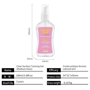 Gel Autobronceador de Larga Duración, Libre de Crueldad Animal, con Ácido Hialurónico, para un Bronceado Natural y Radiante, 100 ml, Transparente - Product Image 2