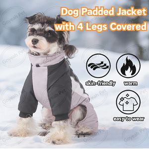 Windproof <strong>Dog</strong> Padded Jacket Long Sleeves Lightweight Warm Winter Pet <strong>Coat</strong> <strong>with</strong> <strong>Legs</strong> Covered - Product Image 2