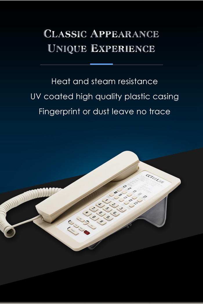 Factory Wholesale Customizable Faceplate  OEM ODM Terminator Classic Telephone 1-Line Analog Desktop Hotel Telephone