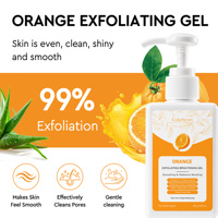 CubeSecret Gel Exfoliant Éclaircissant à l'Orange 100g Doux Non Irritant Acide Glycolique AHA Lissant et Illuminateur