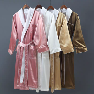 Peignoir de luxe en gros pour hôtel, homme et femme, double couche, en <span class=keywords><strong>satin</strong></span> de soie avec doublure polaire extérieure, idéal pour la maison, l'hôtel et les centres de villégiature - Product Image 5