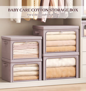 Caja de almacenamiento de algodón para el cuidado del bebé, organizador de armario, caja de almacenamiento, cajón - Product Image 2
