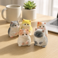 Jouet Squishy Grand Chat en TPR Peint à la Main, Jouet à Presser Anti-Stress pour le Jeu Sensoriel, les Moments de Calme et l'Utilisation Quotidienne